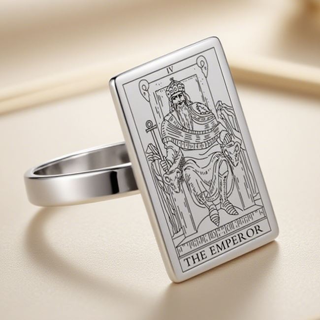 Engraved Tarot Card Ring for sales